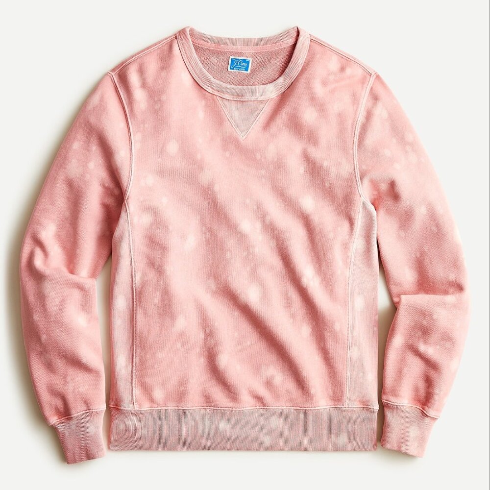 J. Crew French Terry Crewneck Sweatshirt Splatter Pattern